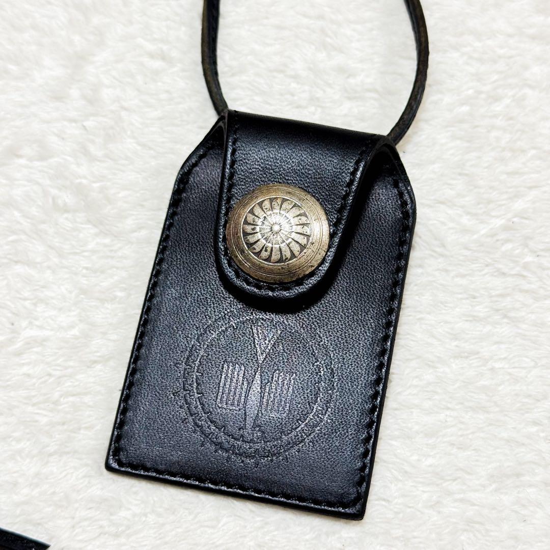 美品 ブラックミーンズ レザー お守りケース ネックレス アクセサリー 希少