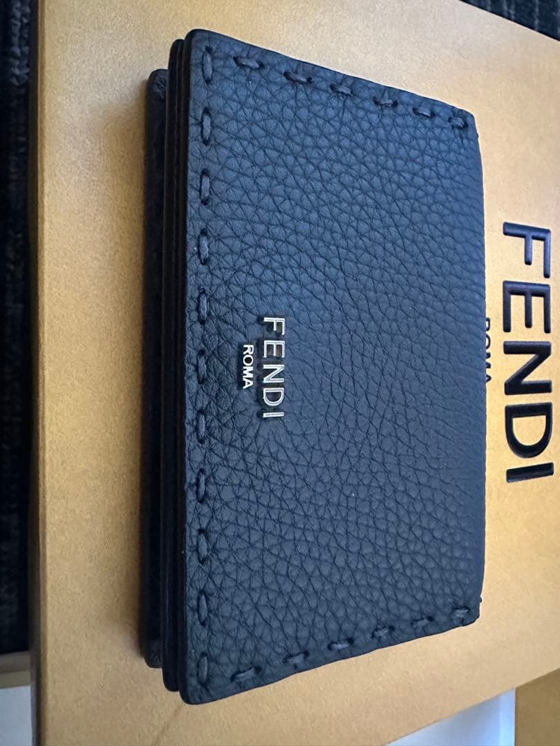 フェンディ FENDI セレリア ブラックレザー カードケース 名刺入れ