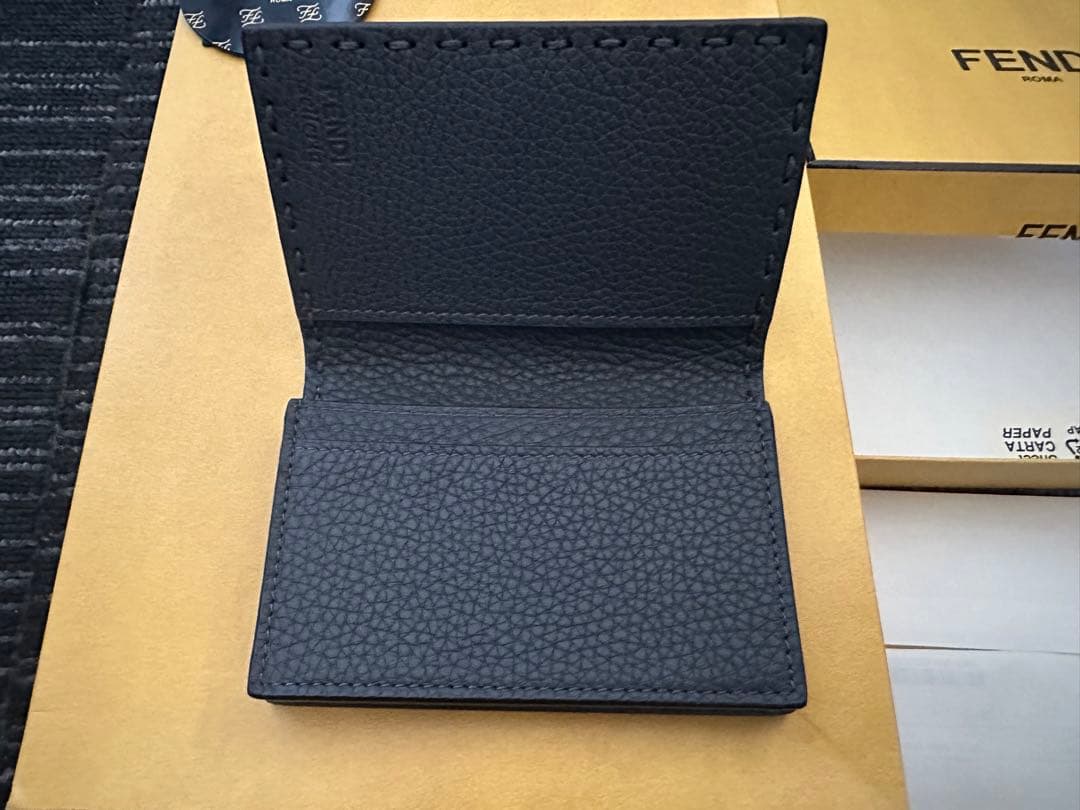 フェンディ FENDI セレリア ブラックレザー カードケース 名刺入れ