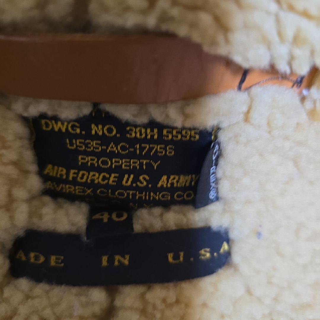 AVIREX　革ムートンフライトジャケット　B3