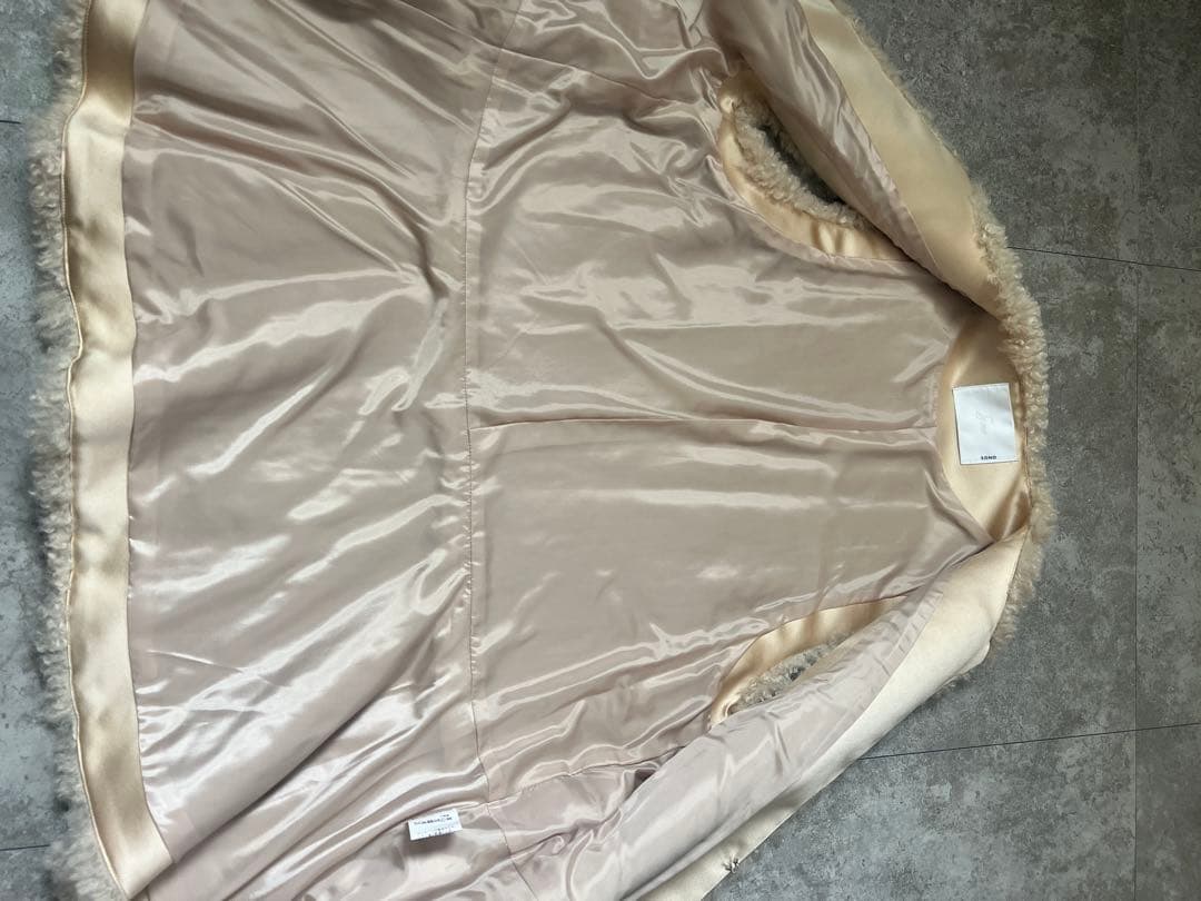 【美品】Sono ベージュ ファー ベスト ジレ