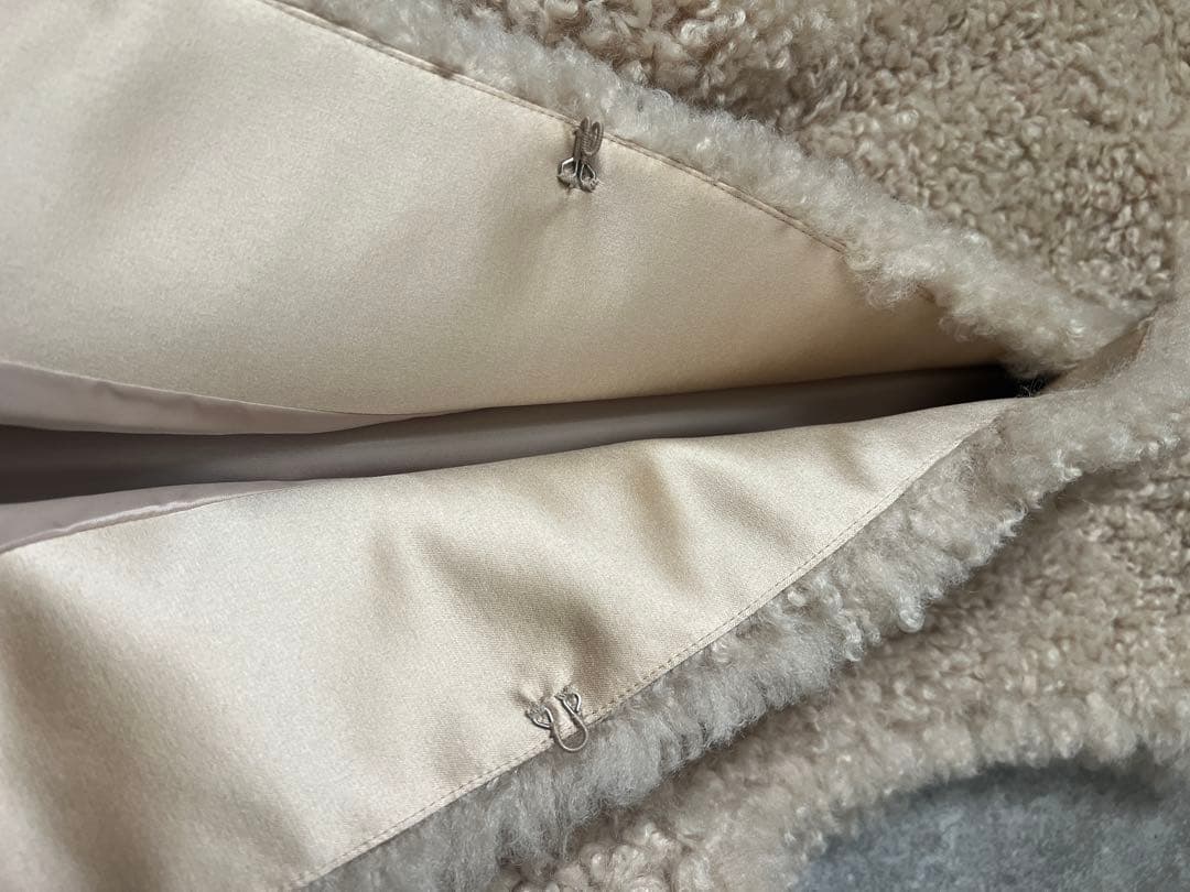 【美品】Sono ベージュ ファー ベスト ジレ