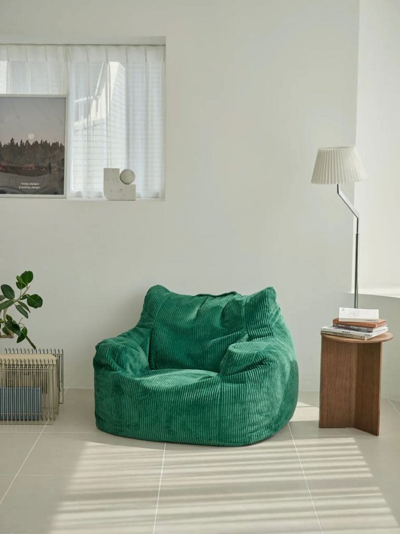 LOOSY 1人掛けビーズソファグリーン