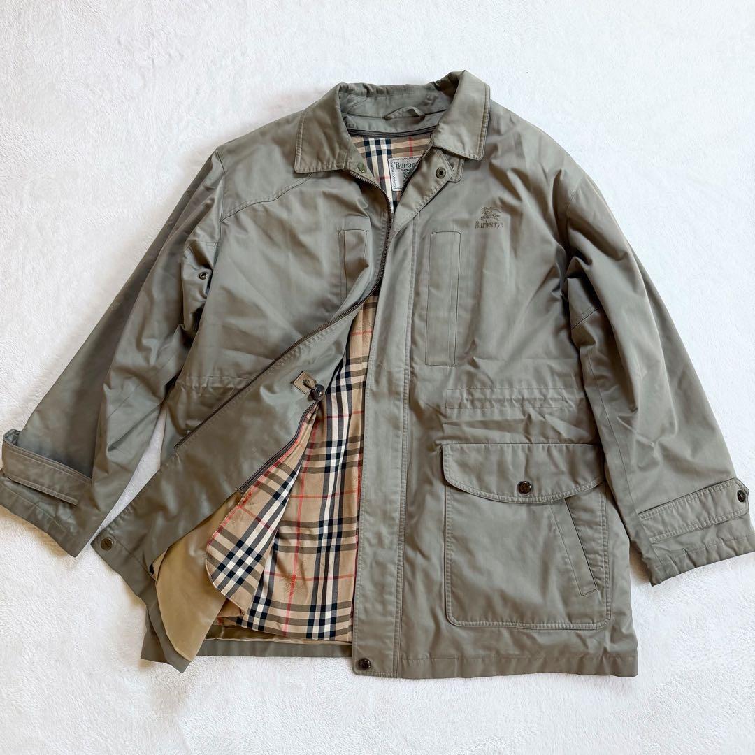 ダウンライナー　美品　バーバリーズ　ハンティングジャケット　ミリタリー　メンズL