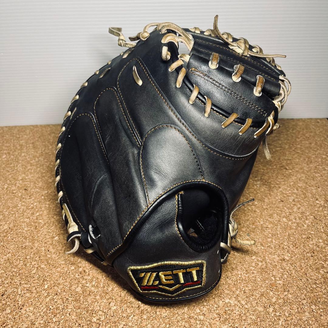ZETT軟式捕手ミット中村悠平タイプ/BRCB30282／一般.大人／ブラック
