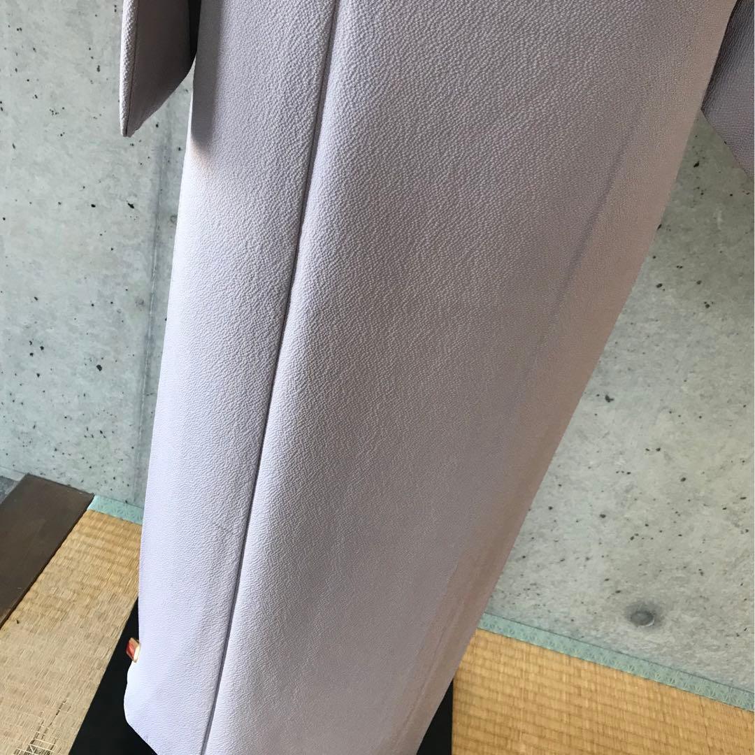 正絹　色無地　袷　柄八掛　裄68