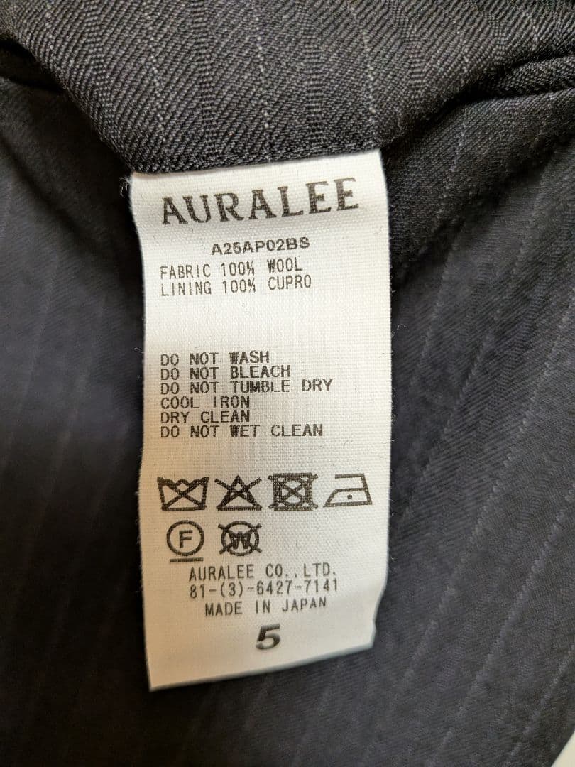 パンツ AURALEE BLUEFACED WOOL TWO-TUCK SLACKS 5