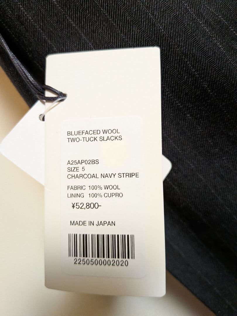 パンツ AURALEE BLUEFACED WOOL TWO-TUCK SLACKS 5