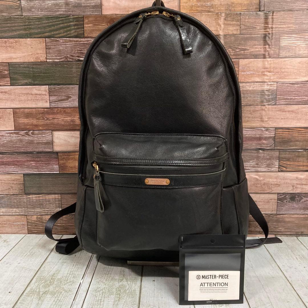 マスターピース　master piece　オールレザー　バックパック　本革　黒