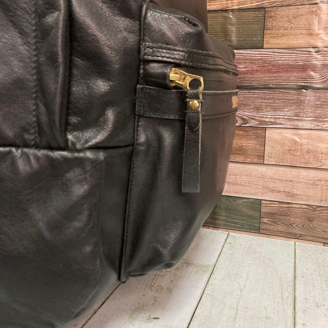 マスターピース　master piece　オールレザー　バックパック　本革　黒