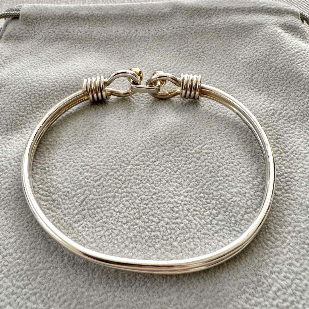 Tiffany&Co. フック＆アイ バングル ダブル コンビ ティファニー