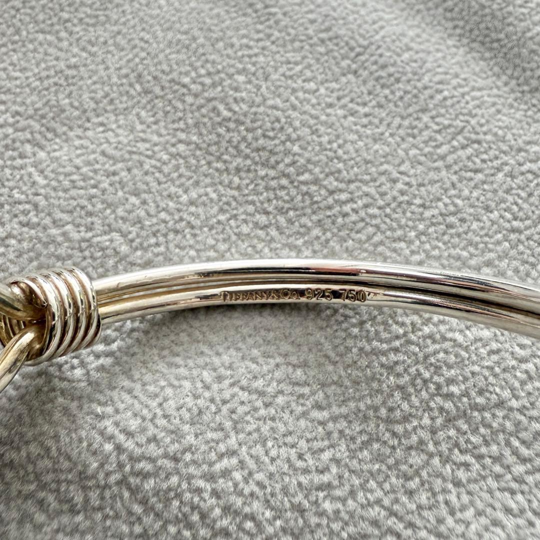 Tiffany&Co. フック＆アイ バングル ダブル コンビ ティファニー