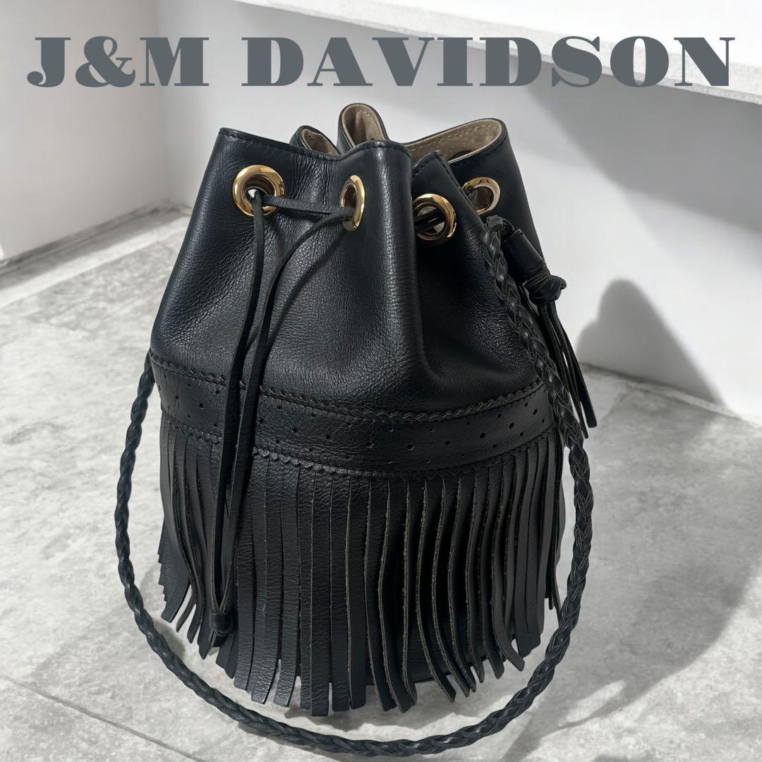 J&M DAVIDSON フリンジ　カーニバル　巾着バッグ　ワンショルダー