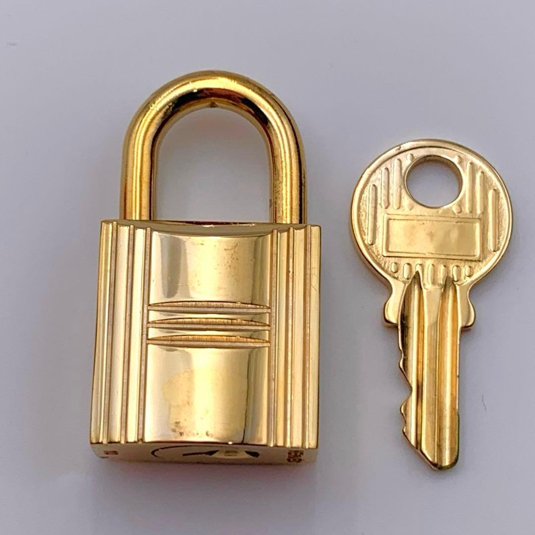 HERMESエルメス カデナ 110番 ゴールド 24Kメッキ 鍵付き 南京錠