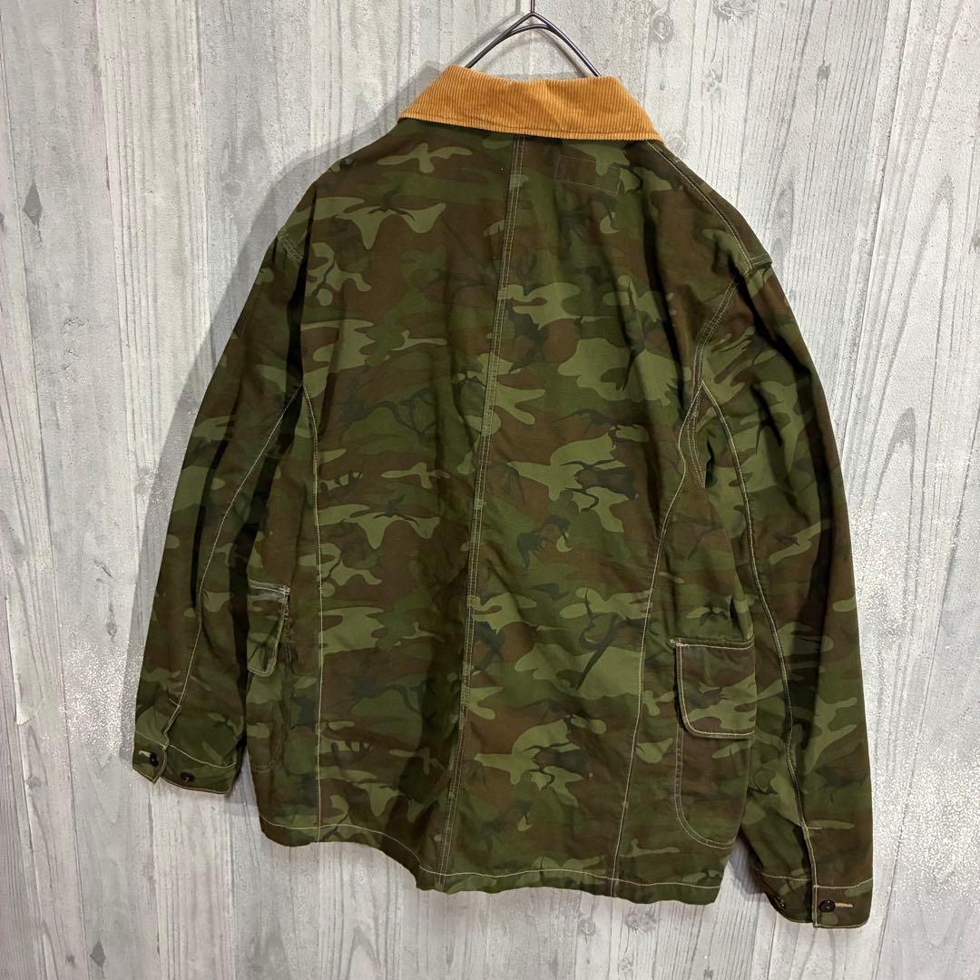 【希少モデル】ラルフローレン　襟コーデュロイ　カモ柄ハンティングジャケット　M