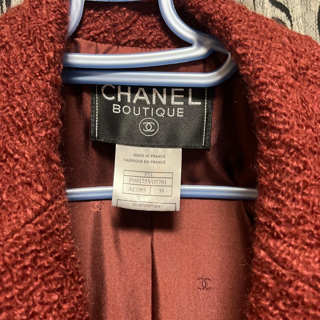 CHANEL BOUTIQUE 赤 テーラードジャケット 38