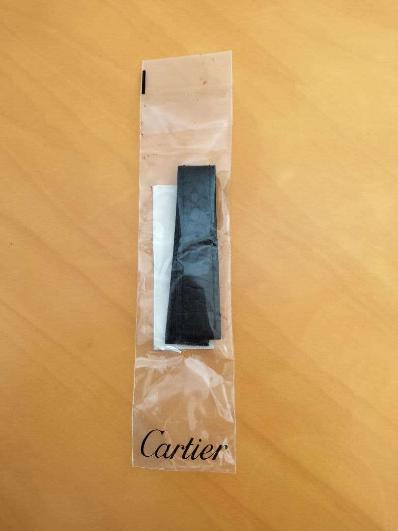 Cartier 純正黒クロコDバックル用ベルト