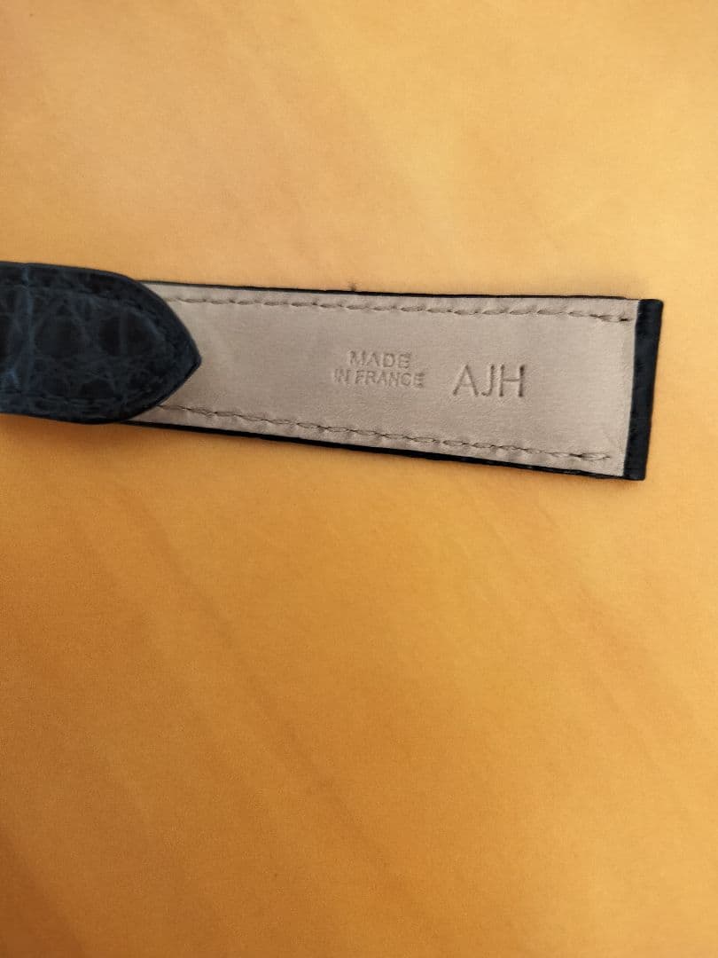 Cartier 純正黒クロコDバックル用ベルト