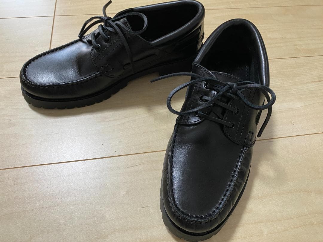 ARTESANOS×StevenAlan　3EYEモカシンデッキシューズ　41黒