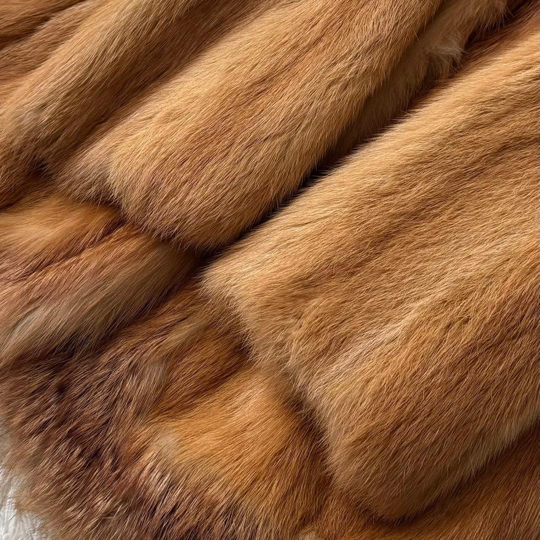 希少 本毛皮 リアルファーコート コリンスキー レッドフォックス 11号