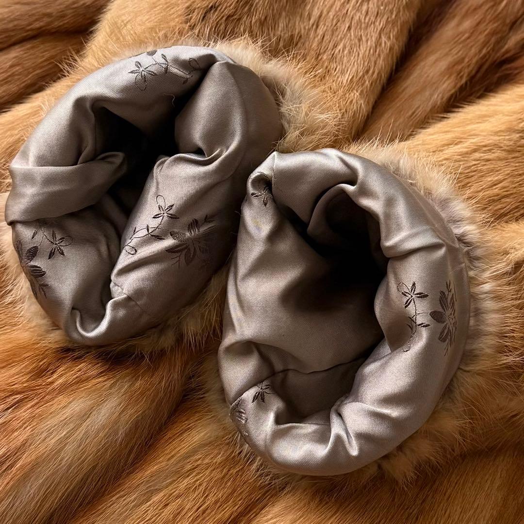 希少 本毛皮 リアルファーコート コリンスキー レッドフォックス 11号