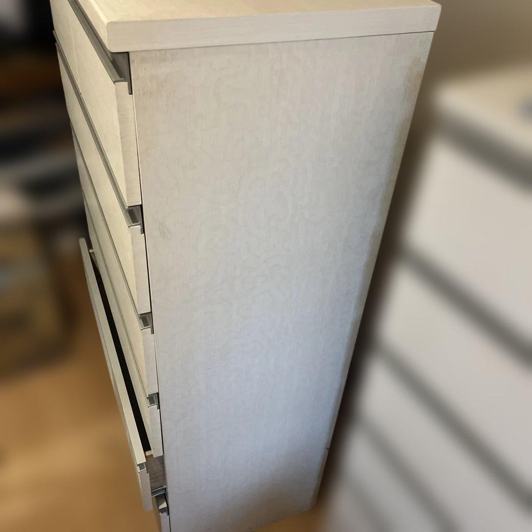 ハイチェスト ホワイト　6段W798×D420×H1280