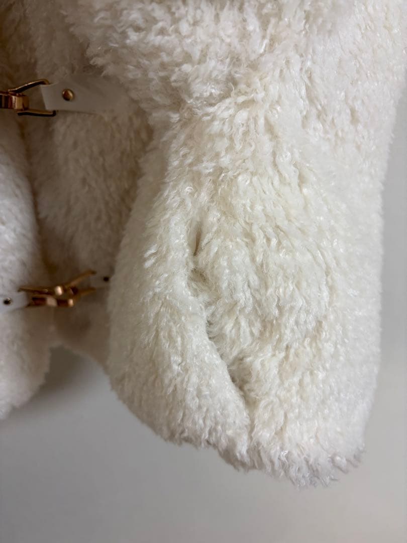 ロゼミューズ Rose Muse Bit fur coat ホワイト