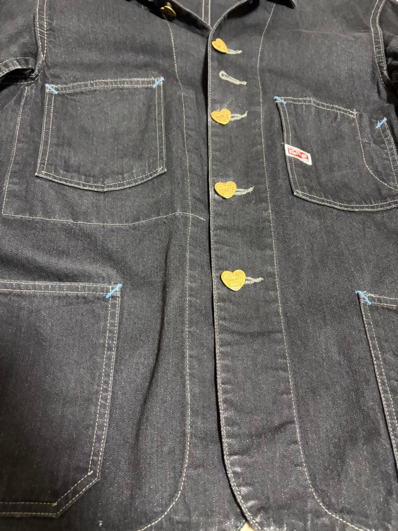 TCB JEANS キャットハート デニムカバーオール　チェンジボタンサイズ36