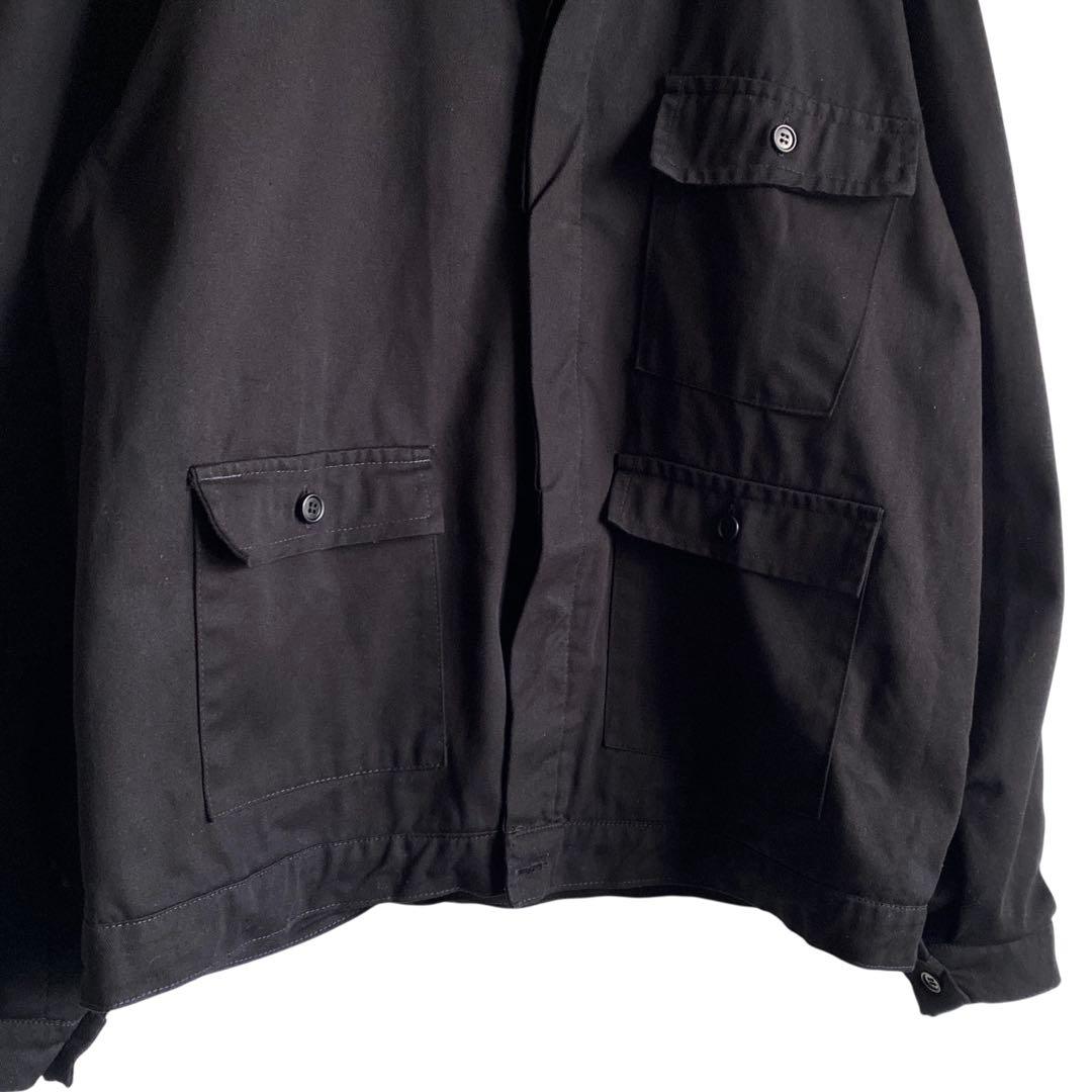 70s80s Euro vintage ブラック コットンツイルワークジャケット