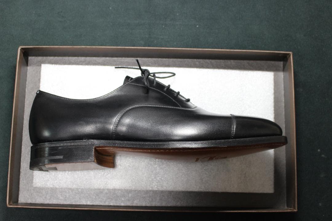 【新品】Church’s 73ラスト ストレートチップ 黒カーフ 革底 7.5F