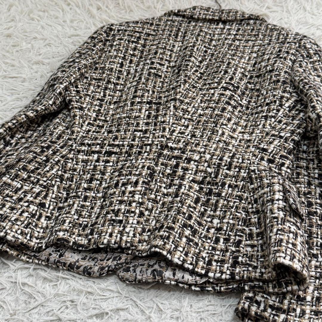 17218✨プラダ ツイードジャケット ウール レーヨン 42 LL