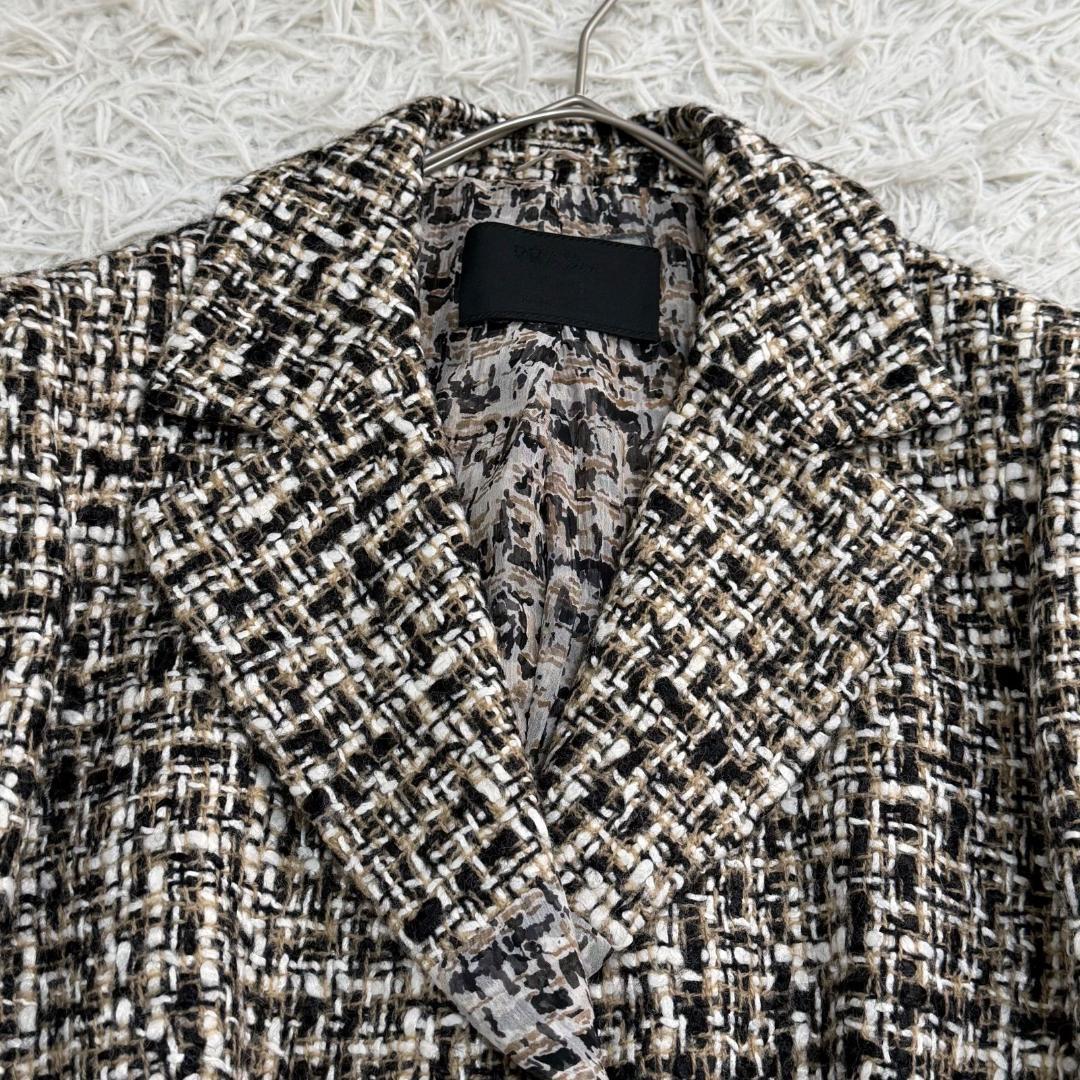 17218✨プラダ ツイードジャケット ウール レーヨン 42 LL