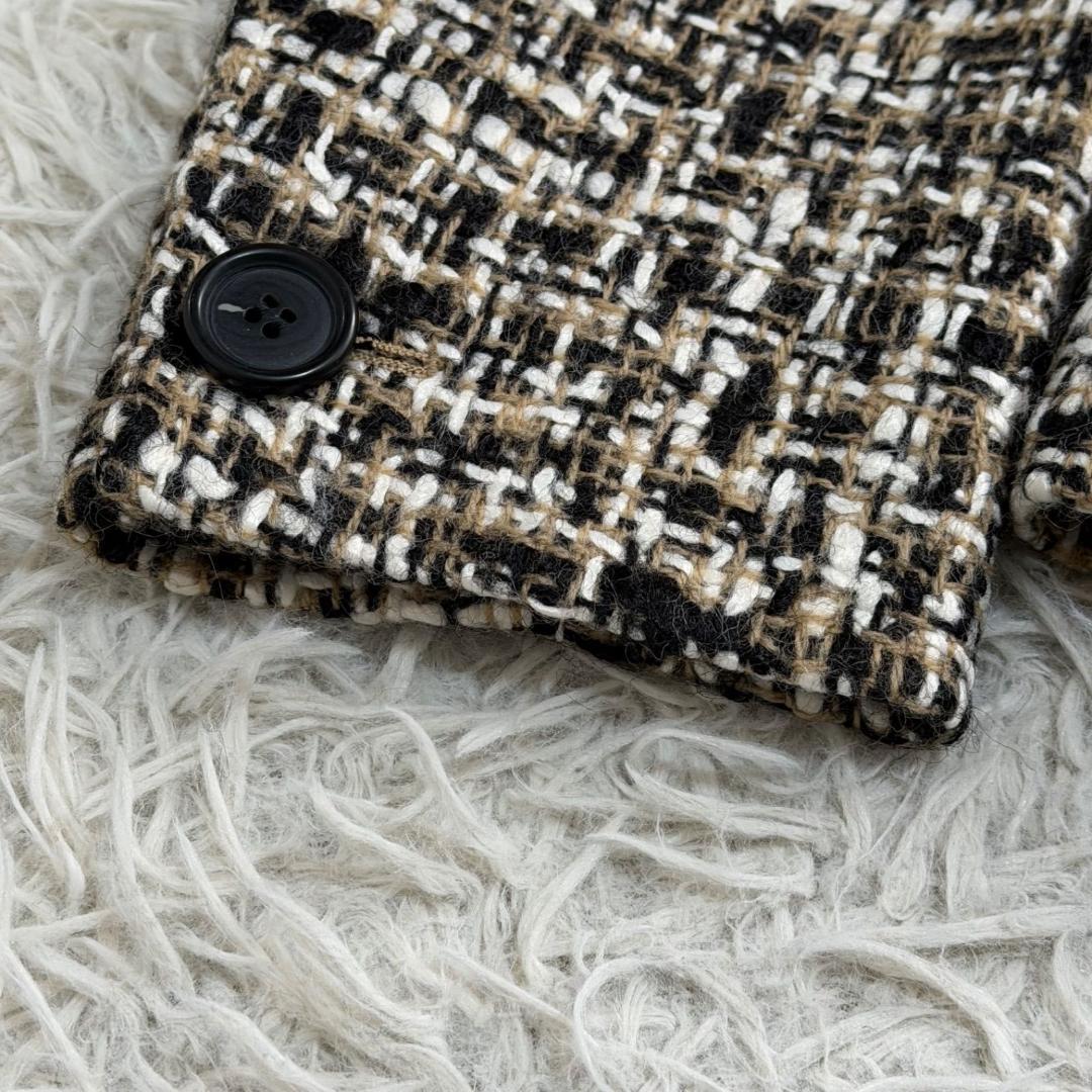 17218✨プラダ ツイードジャケット ウール レーヨン 42 LL