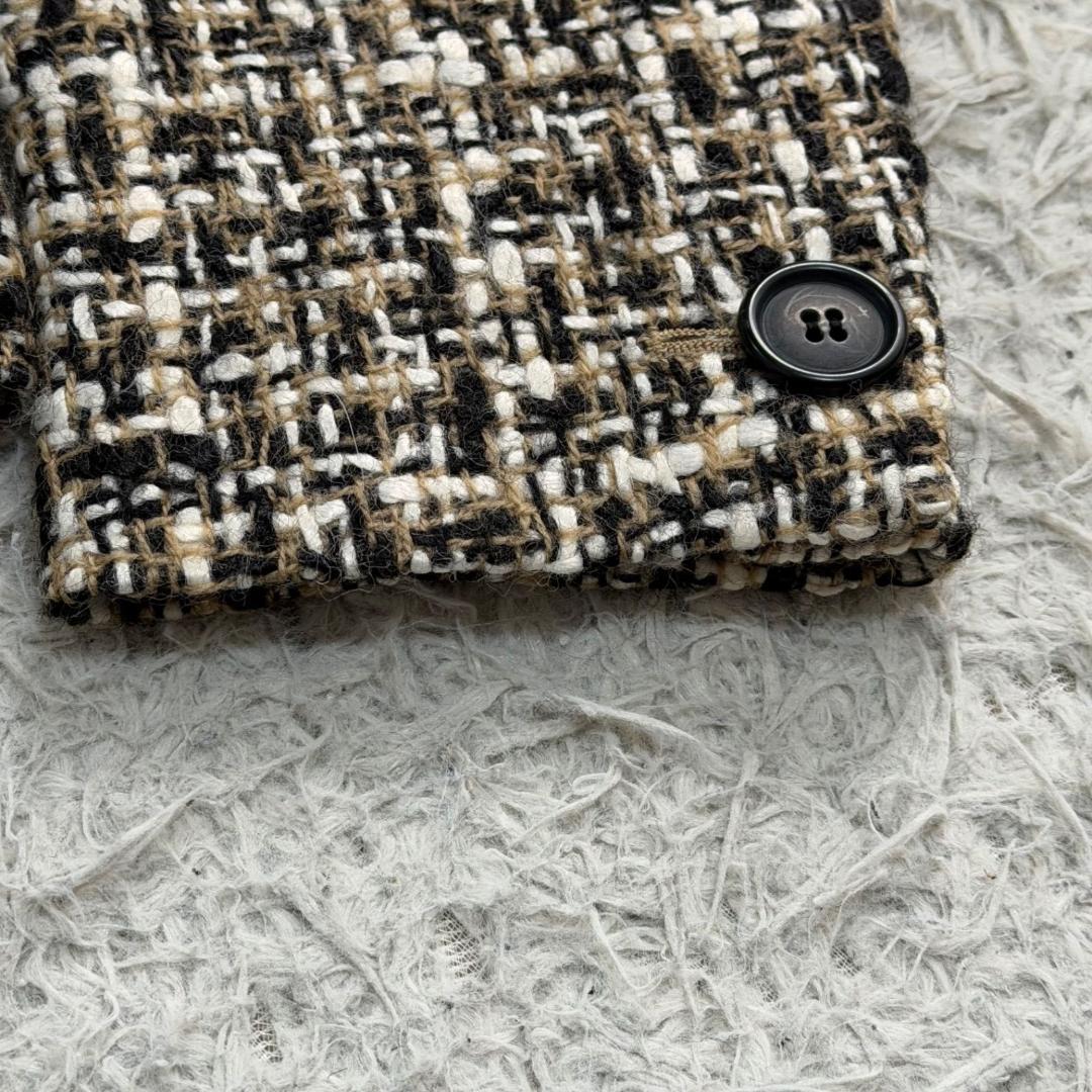 17218✨プラダ ツイードジャケット ウール レーヨン 42 LL