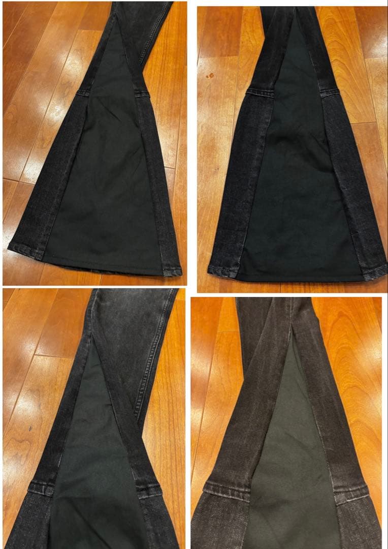 フレアデニム　ロングレングス　ブラック　Y2K ベルボトム　archive 黒