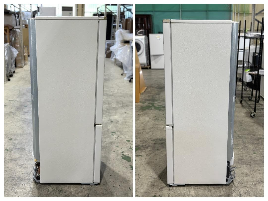 アクア 2ドア冷蔵庫 201L AQR-20MBK-W 右開き 2022年製