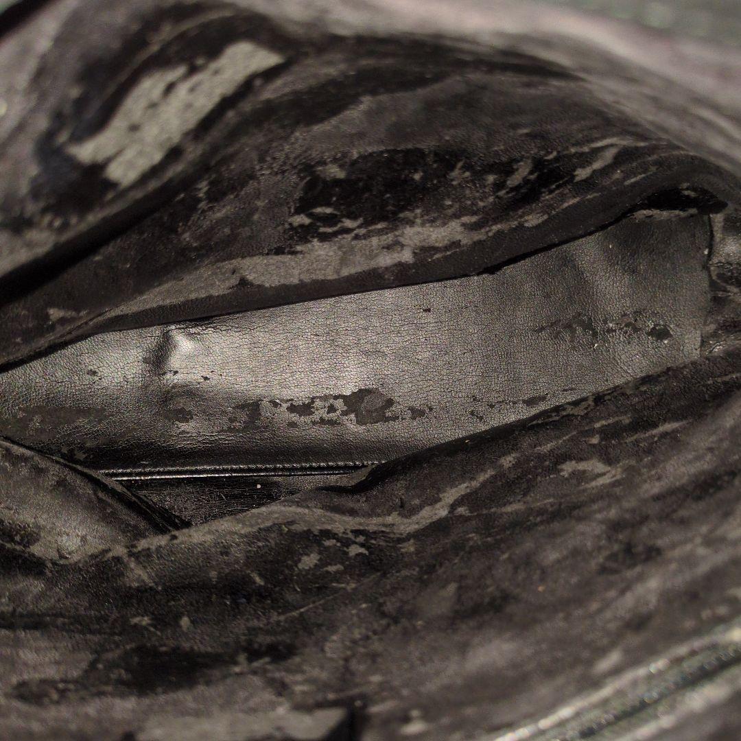 【中古品】【GUCCI】バンブー　黒　ロゴ　難あり