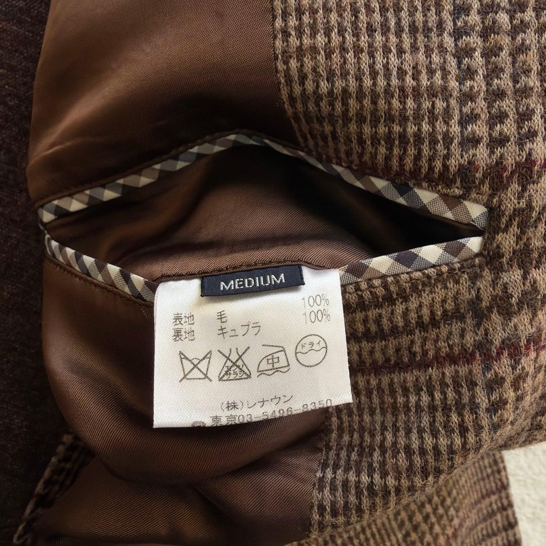 Aquascutum テーラードジャケット　やや厚手　グレンチェック　秋冬