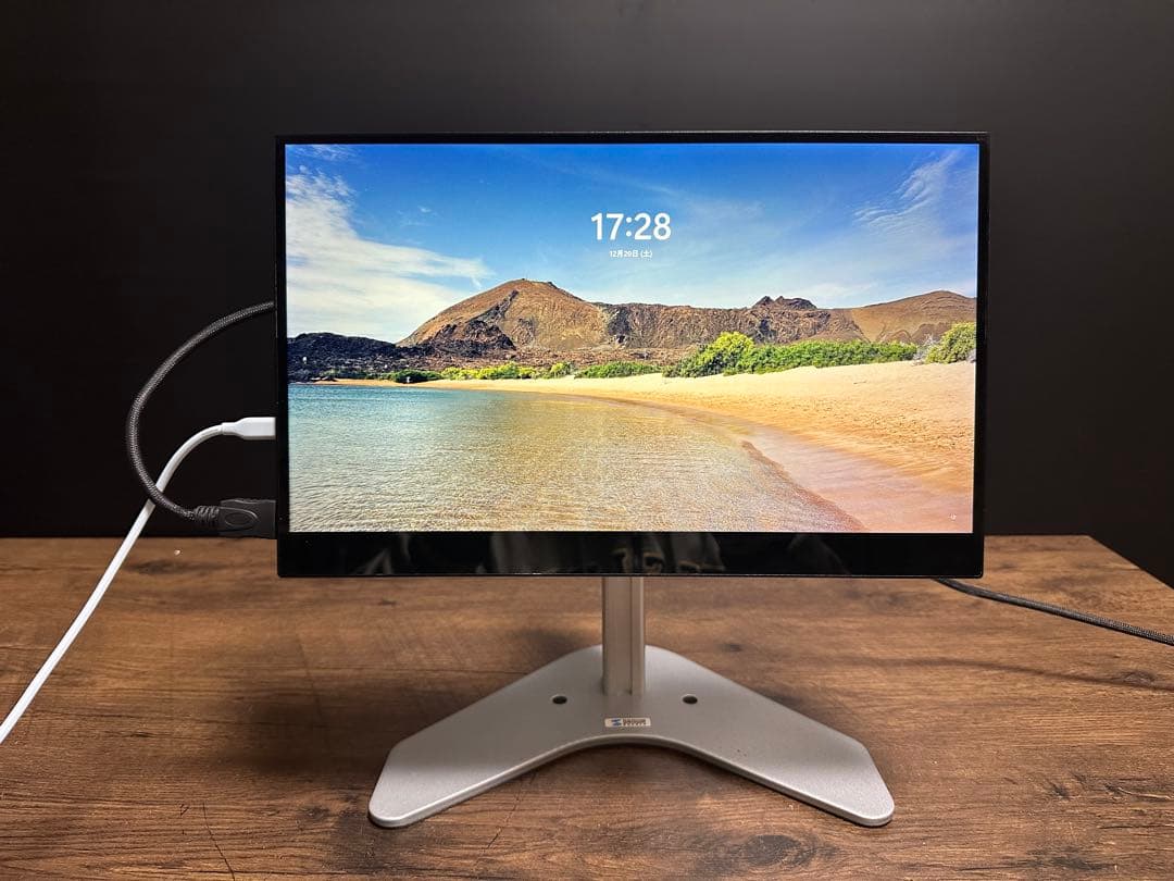 RTK FHD HDR 15.6インチ モバイルモニター サンワモニタースタンド