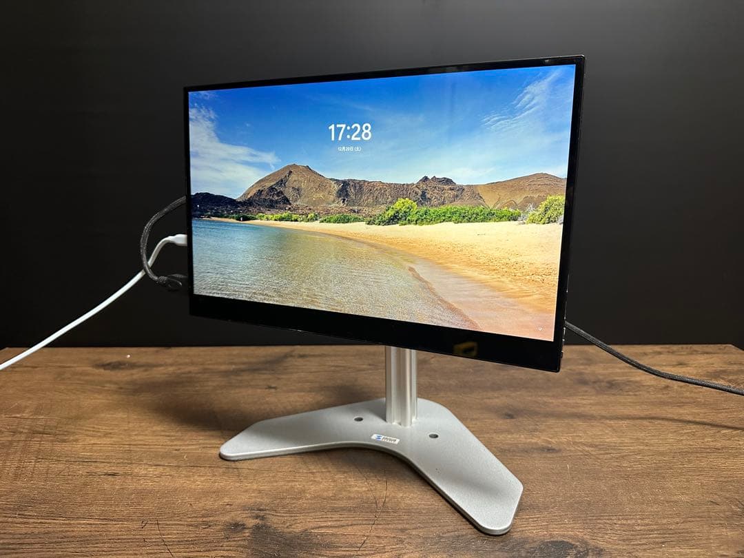 RTK FHD HDR 15.6インチ モバイルモニター サンワモニタースタンド