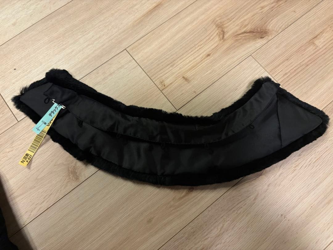 BURBERRY BLACK LABEL ブラック ピーコート　ラビットファー付