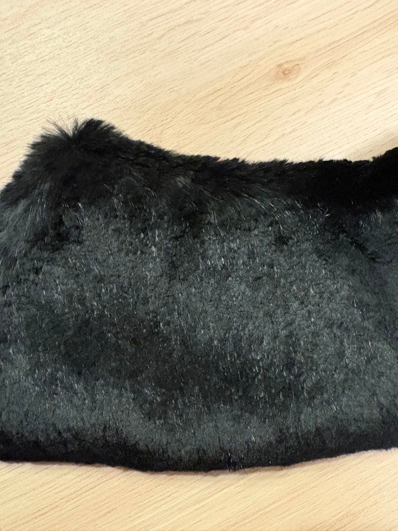 BURBERRY BLACK LABEL ブラック ピーコート　ラビットファー付