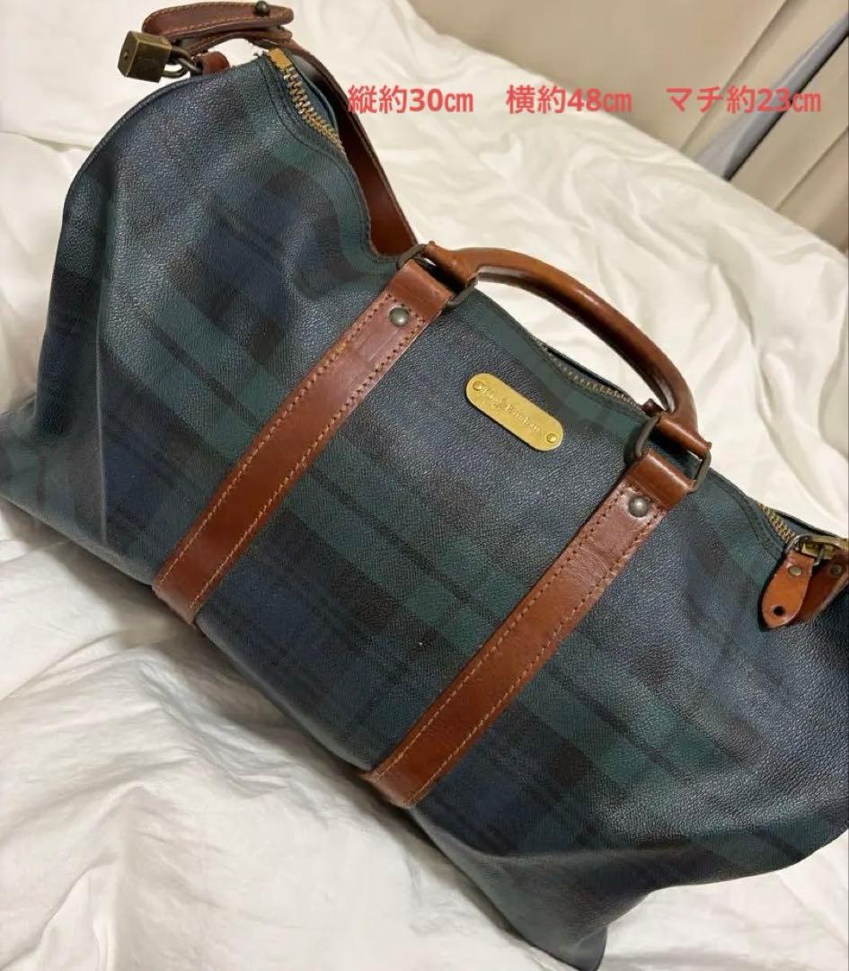 POLO LALPH LAUREN チェック柄ボストンバッグ