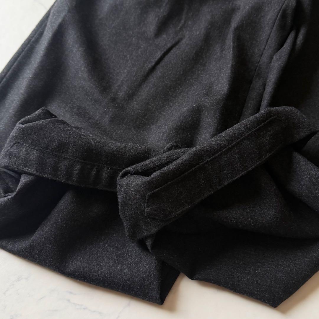 最高級カシミヤ混✨PAPAS ワイド2タックパンツ LL イタリア製最高級生地