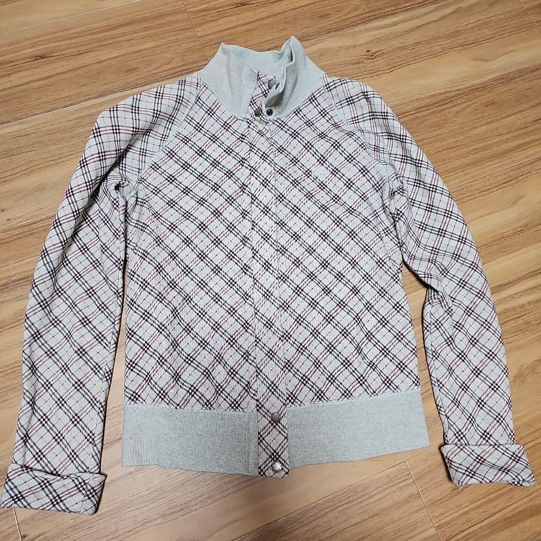 希少淡い水色BURBERRY ブルーレーベル ノバチェック フルジップジャケット