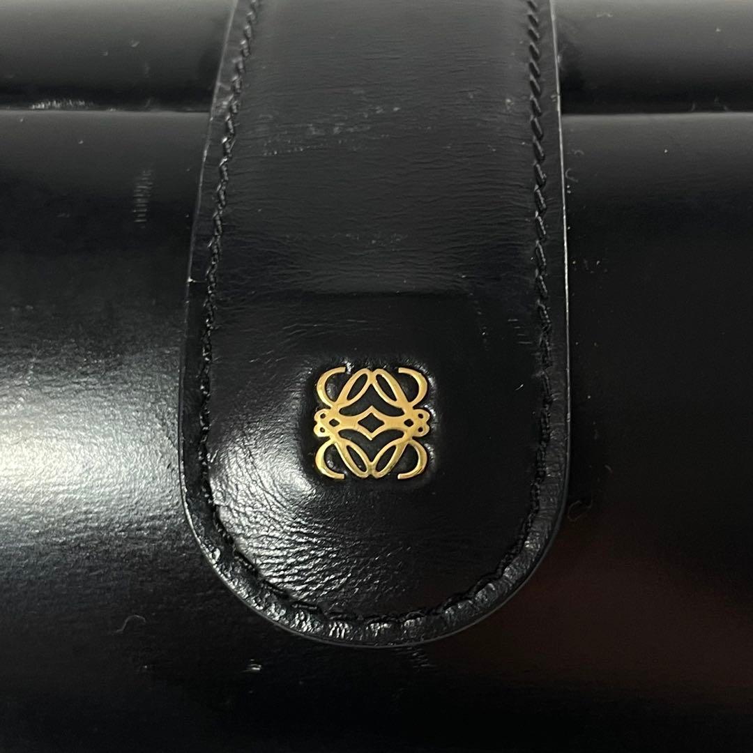 入手困難✨ ロエベ LOEWE ミニハンドバッグ フォーマルバッグ レザー 黒色