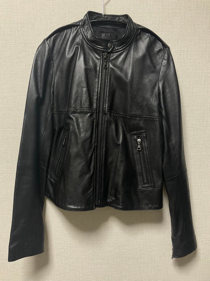 美品◆Theory◆シングルライダースジャケット　ラムレザー