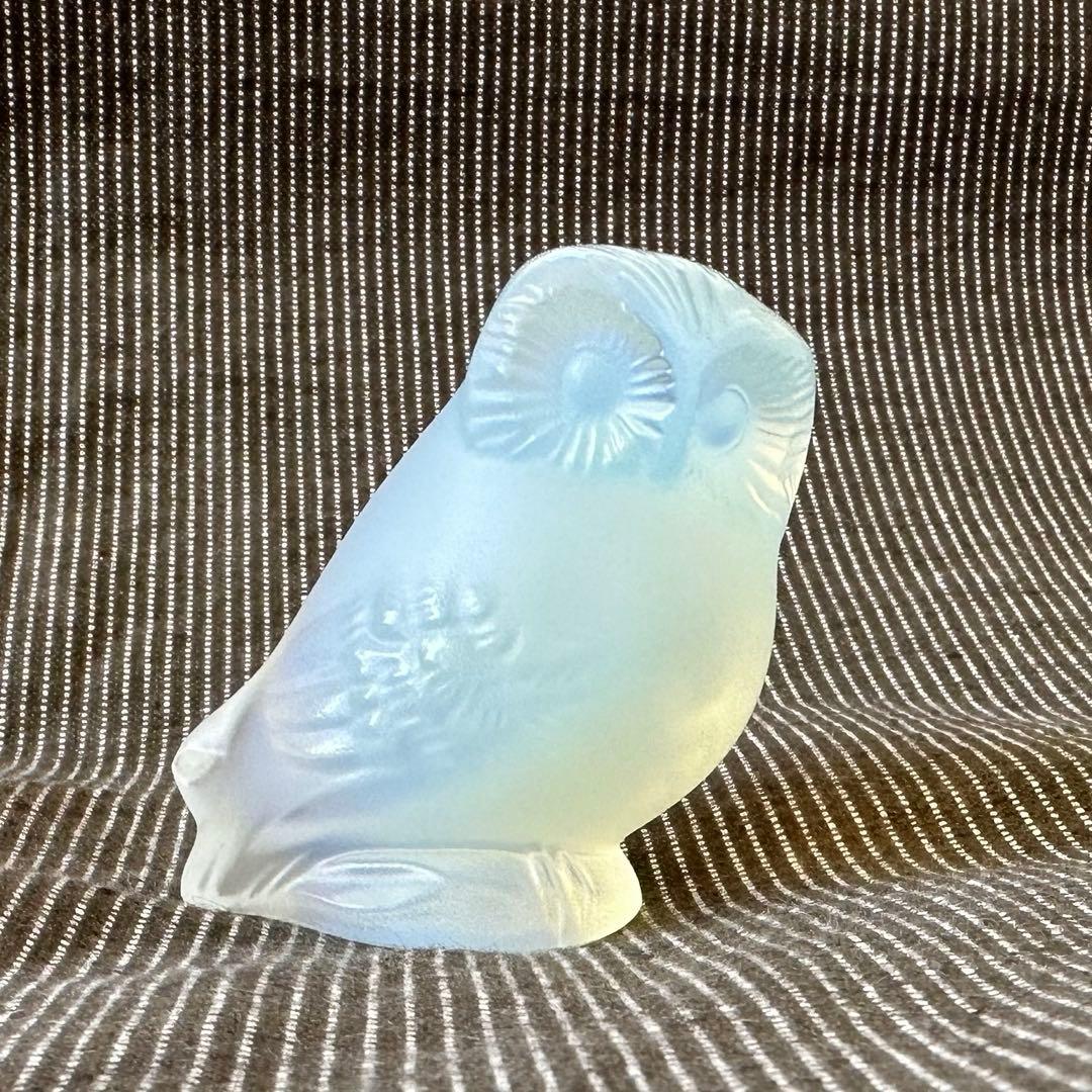 希少❗️ LALIQUE ラリック　フクロウ オパールセント フィギュリン