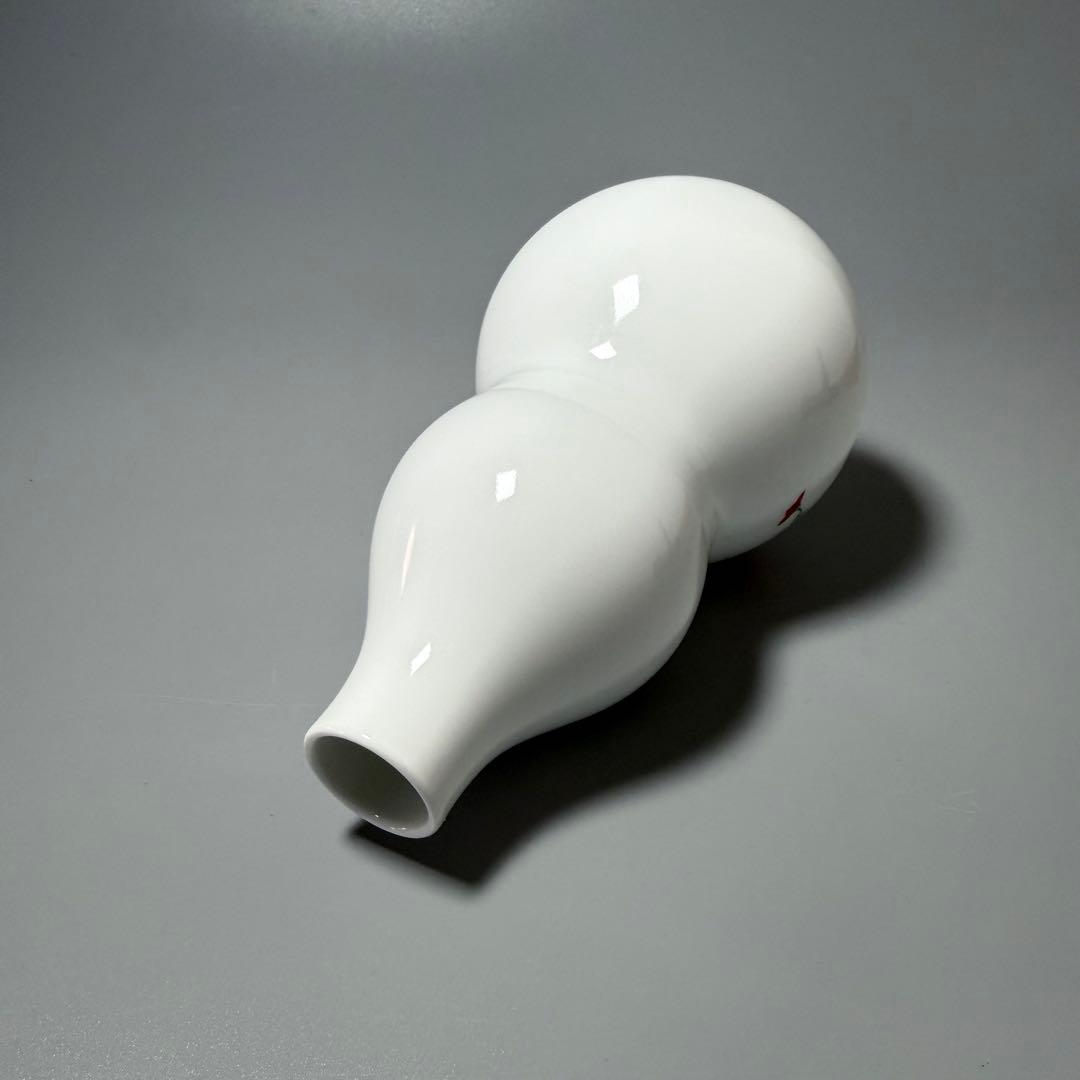 人間国宝　十四代　酒井田柿右衛門　錦松鶴文花瓶　人気の瓢箪形　本物