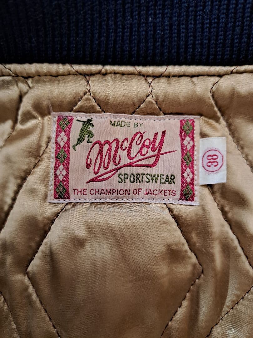 旧ザリアルマッコイズ McCoy Sportswear スタジャン サイズ38